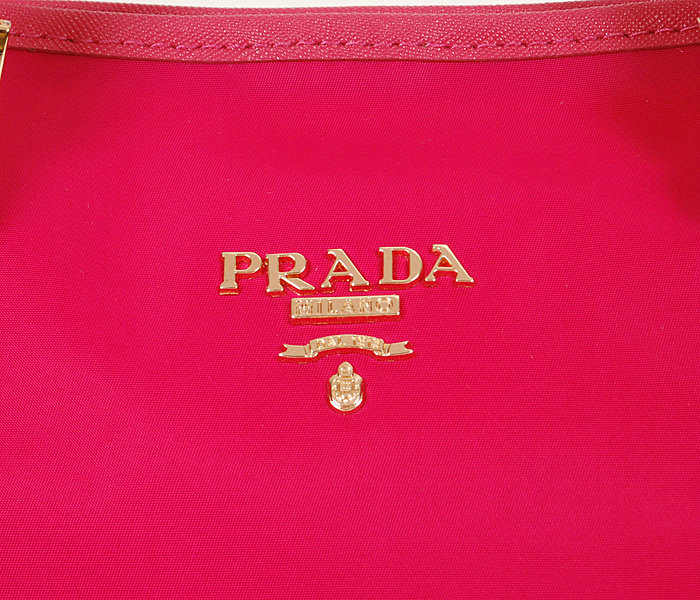 2014 Prada fabric shoulder bag BL1564 rose - Click Image to Close